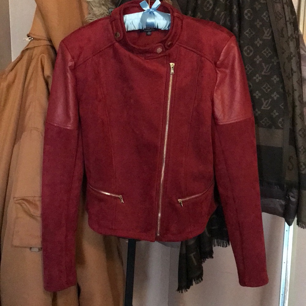 Beautiful Red Fashion Nova Moto jacket size XL